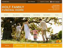 Tablet Screenshot of holtfamilyfuneralhomes.com